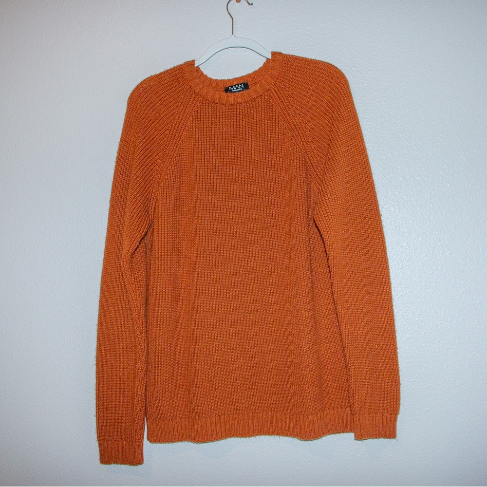 M Orange Sweater from Boohoo Man